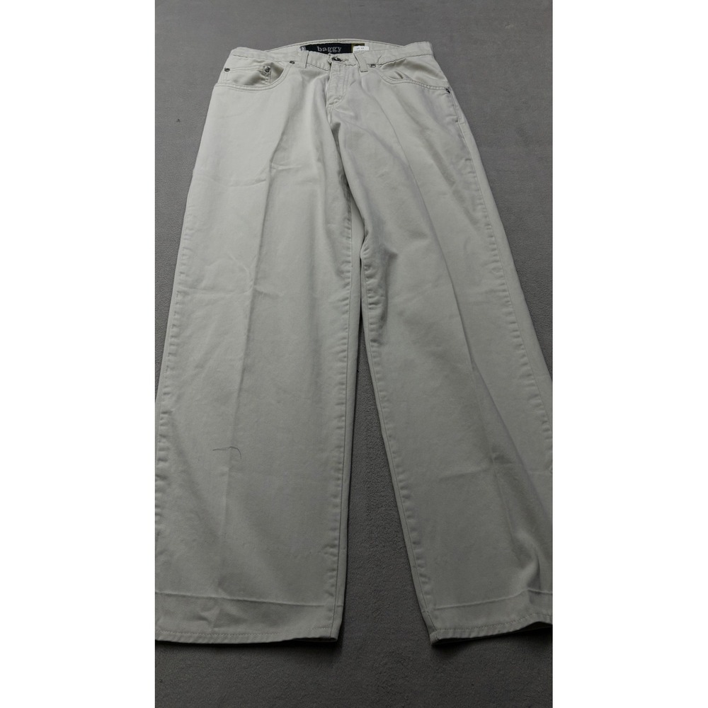 Vintage Levis SilverTab Baggy Tan Khaki Wide Leg Pants 29x32 Made in USA 90s